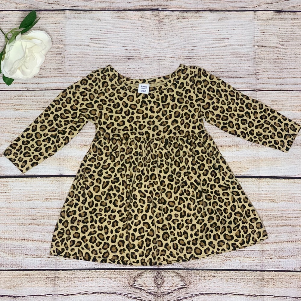 EUC Old Navy Leopard Print Dress Size 9-12M